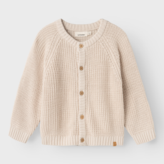 Lil' Atelier Nmnemlen Lin Ls Knit Lil Noos Neutral