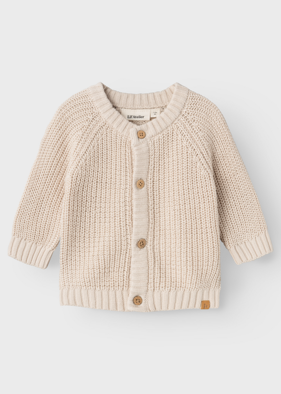 Lil' Atelier Nbnemlen Ls Knit Card Lil Noos Neutral
