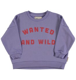 Piupiuchick Sweatshirt | Purple w/ "wanted & wild" print