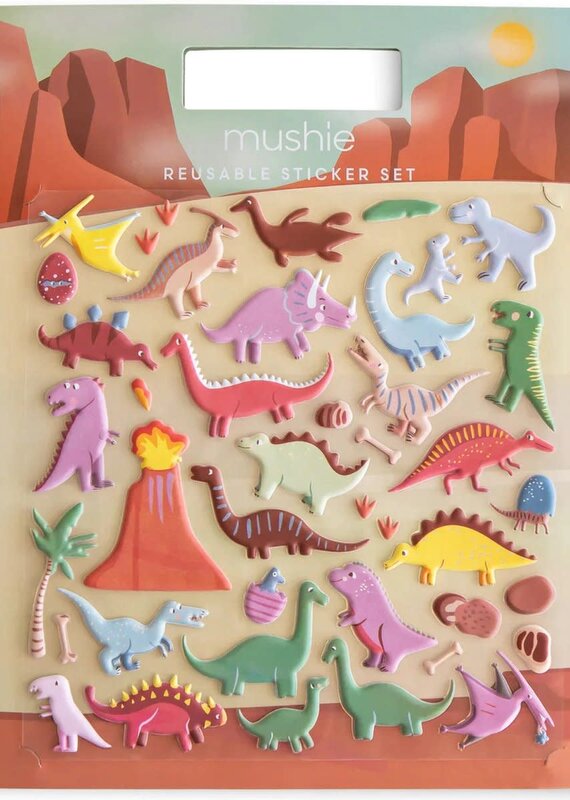 Mushie Reusable Sticker Set Dino
