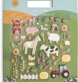Mushie Reusable Sticker Set Farm