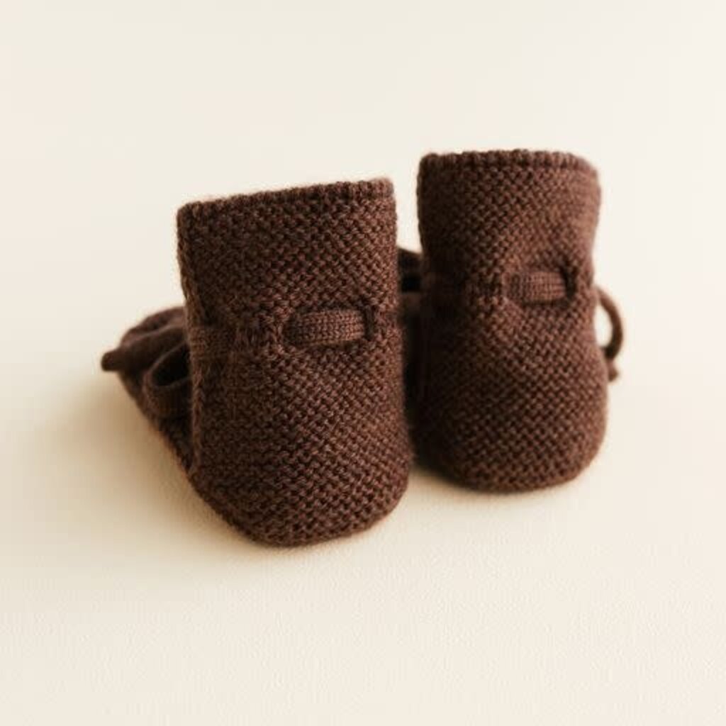 Hvid Booties Dark Brown