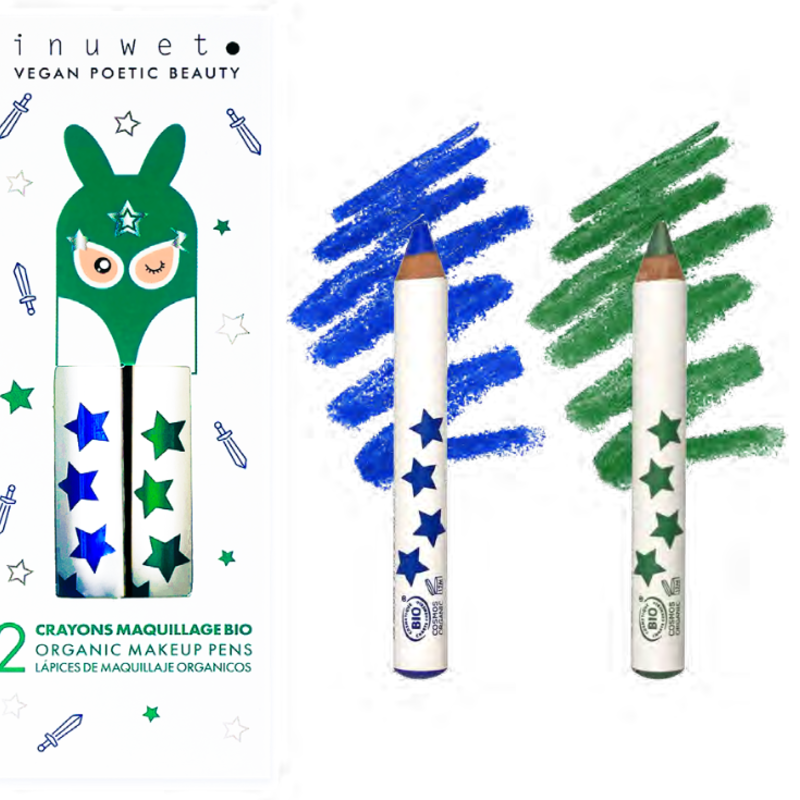 Inuwet Inuwet Set 2 Pencils Crayons Heroboy Certified Cosmos Organic