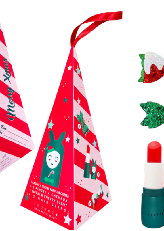 Inuwet Cone Bunny X Mas : Lipbalm + 2 Hair Clips