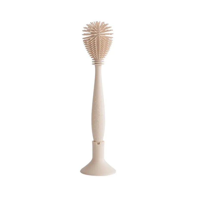 Mushie Silicone Baby Bottle Brush - Blush