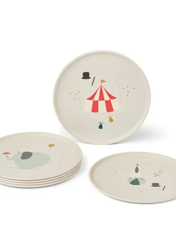 Liewood Remco Plate 6-Pack Circus / Sandy
