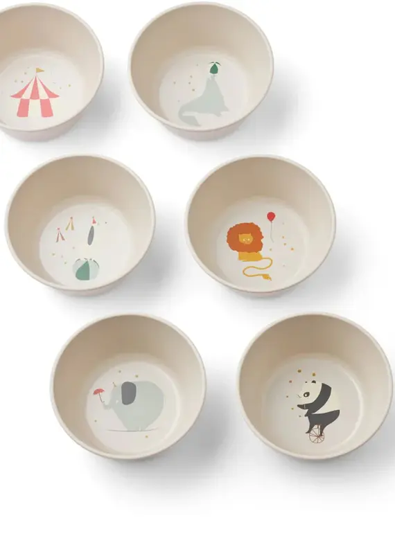 Liewood Cees Bowl 6-Pack Circus / Sandy