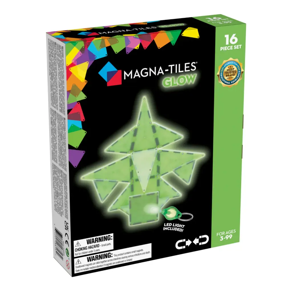 MagnaTiles Glow In the Dark 16 Piece Set