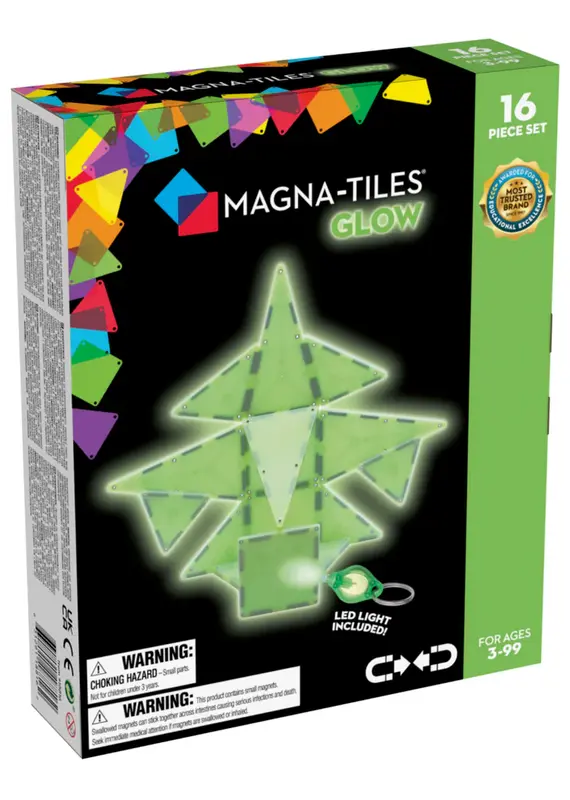 MagnaTiles Glow In the Dark 16 Piece Set