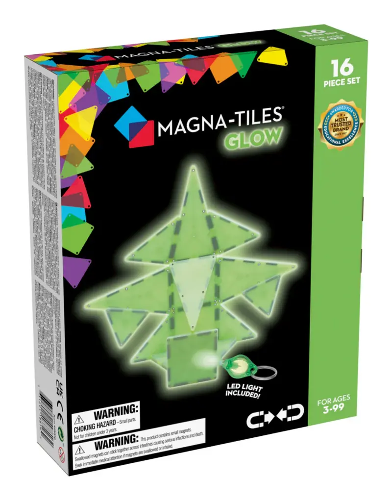 MagnaTiles Glow In the Dark 16 Piece Set