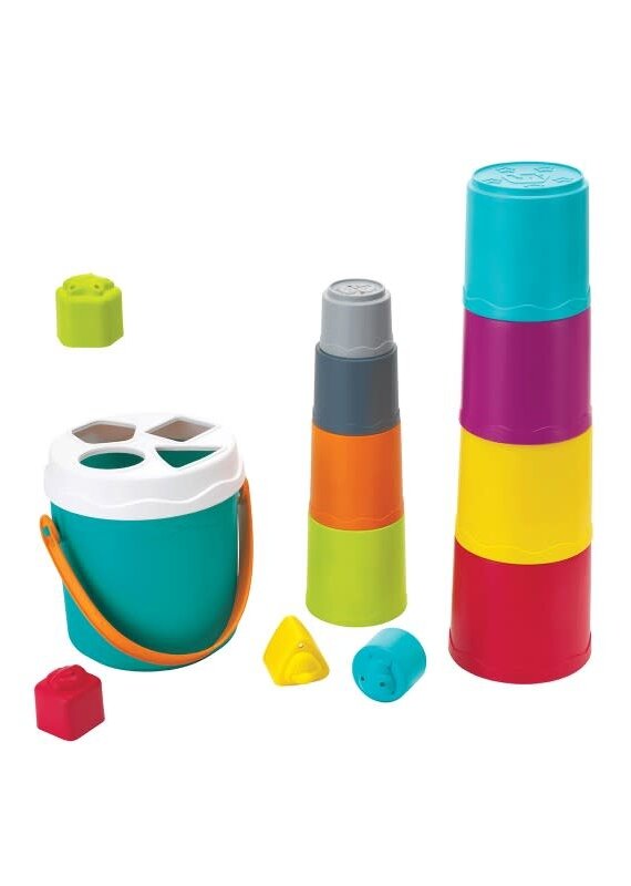 BKids Shape Sorting Stack N' Nest Buckets