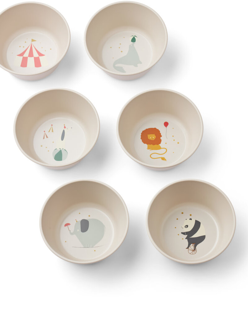 Liewood Cees Bowl 6-Pack Circus / Sandy