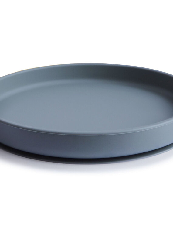 Mushie Silicone Classic Bord met Zuignap - Powder Blue