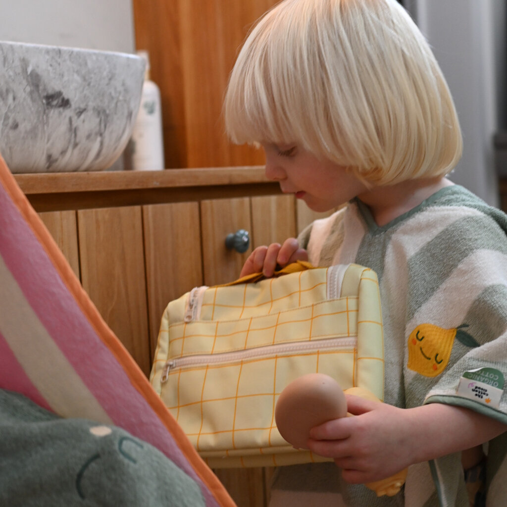 The Cotton Cloud Pedro the Pear Toiletry Bag