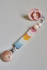 The Cotton Cloud Small Chevron Pacifier Holder Candy