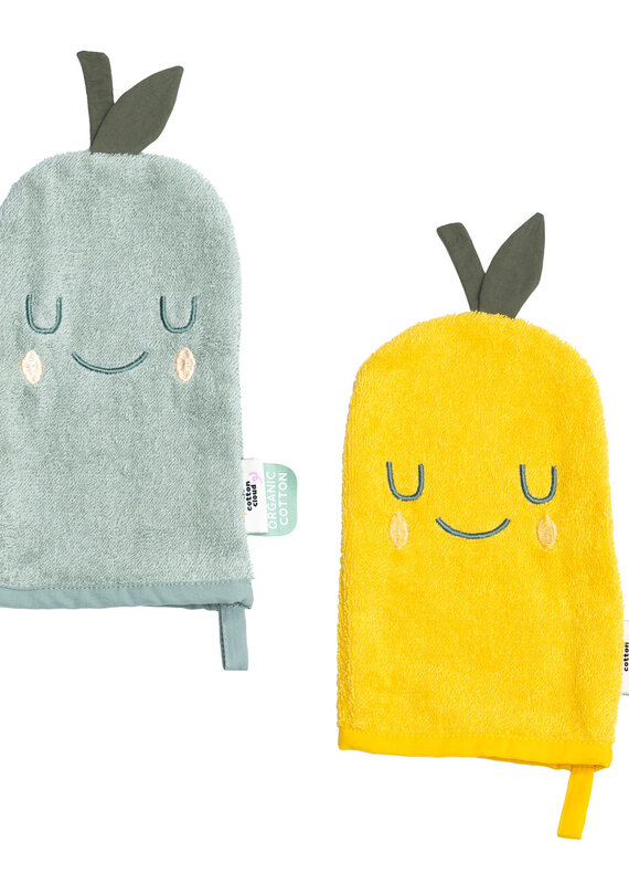 The Cotton Cloud Washcloths 2-Set Lemon Pear