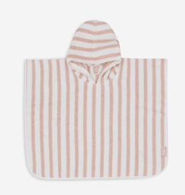 Jollein Badponcho Stripe Terry Wild Rose GOTS