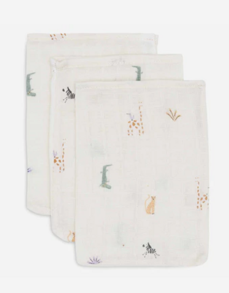 Jollein Hydrofiel Washandje 15x20cm Jungle Jambo (3pack)