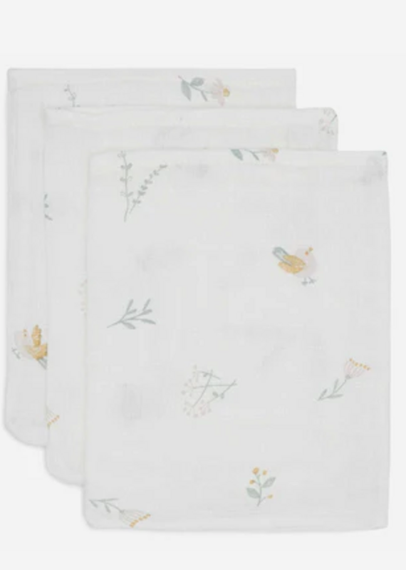 Jollein Hydrofiel Washandje 15x20cm Lovely Birds (3pack)