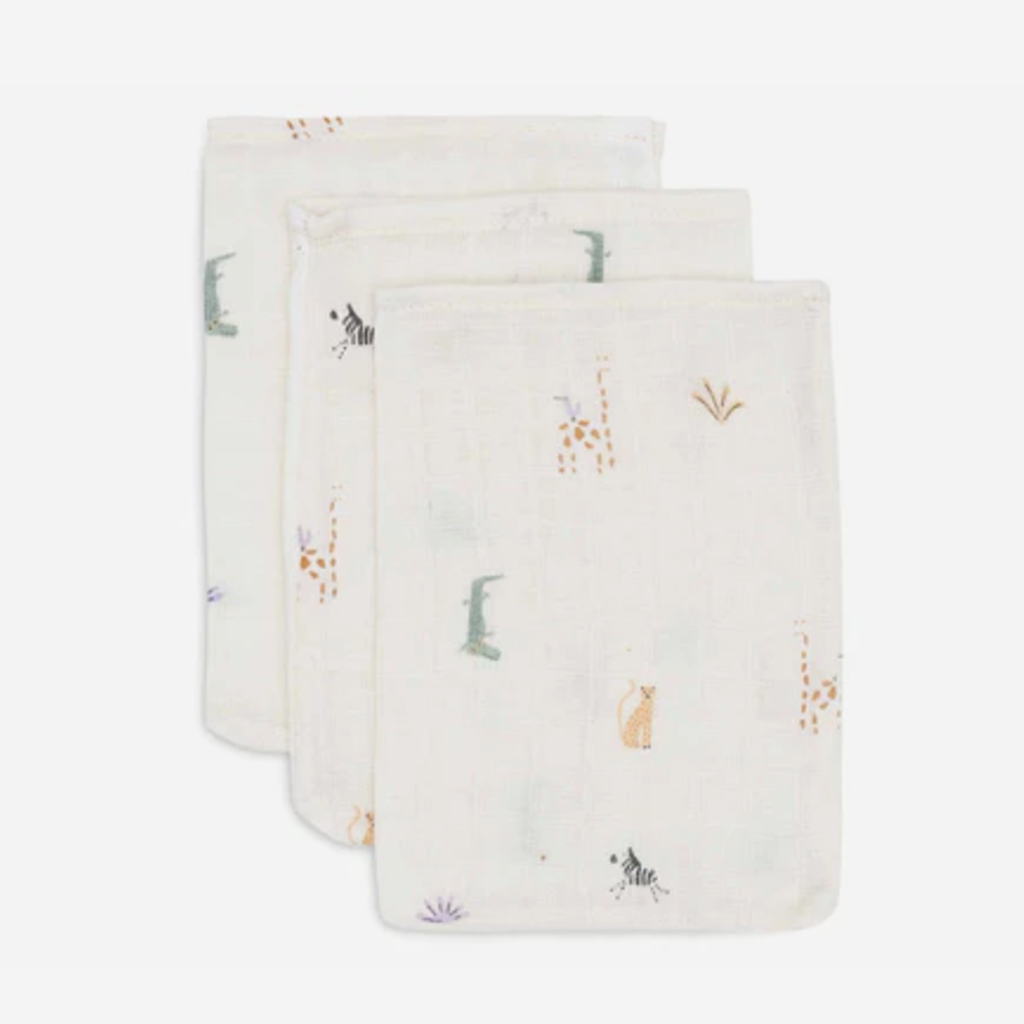 Jollein Hydrofiel Washandje 15x20cm Jungle Jambo (3pack)