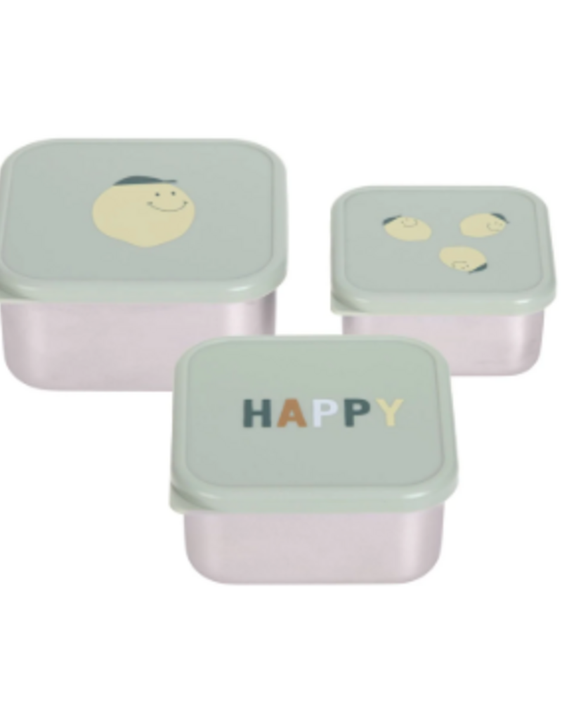 Laessig  Snackdoosje RVS 3 stuks Happy Fruits Cherry