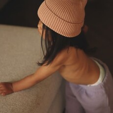 Hvid Beanie Fonzie Rose