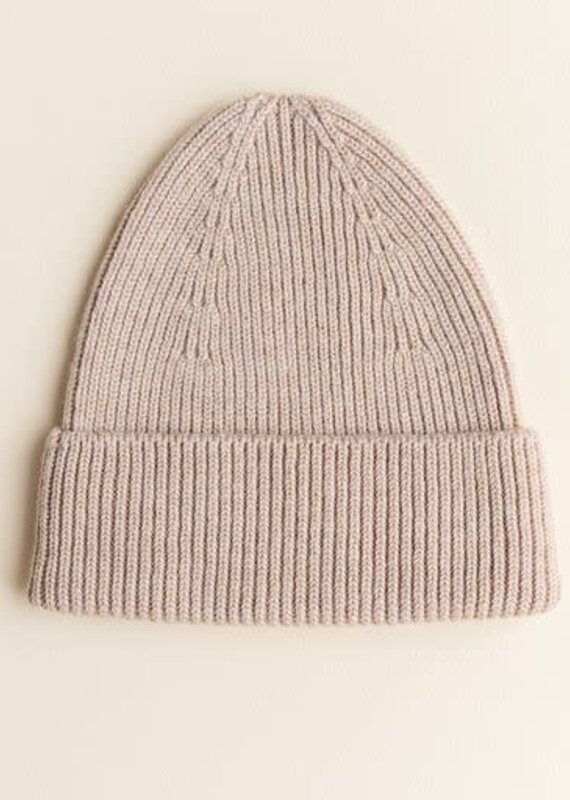 Hvid Beanie Fonzie Sand