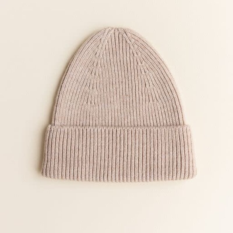 Hvid Beanie Fonzie Sand