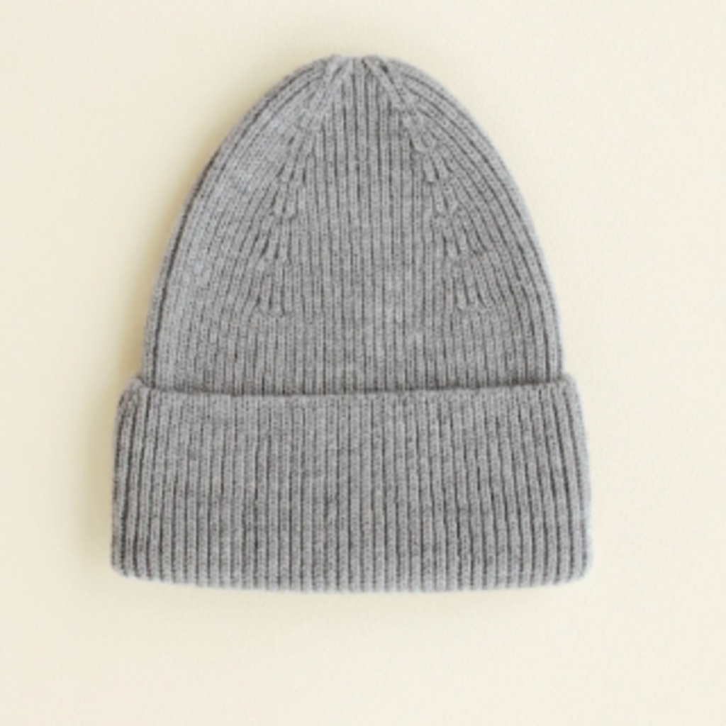 Hvid Beanie Fonzie grey melange