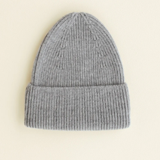 Hvid Beanie Fonzie grey melange