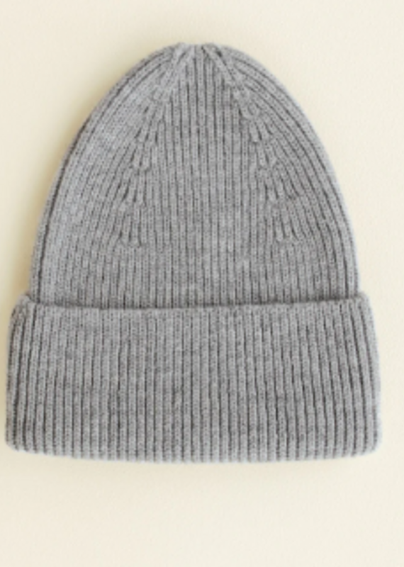 Hvid Beanie Fonzie grey melange