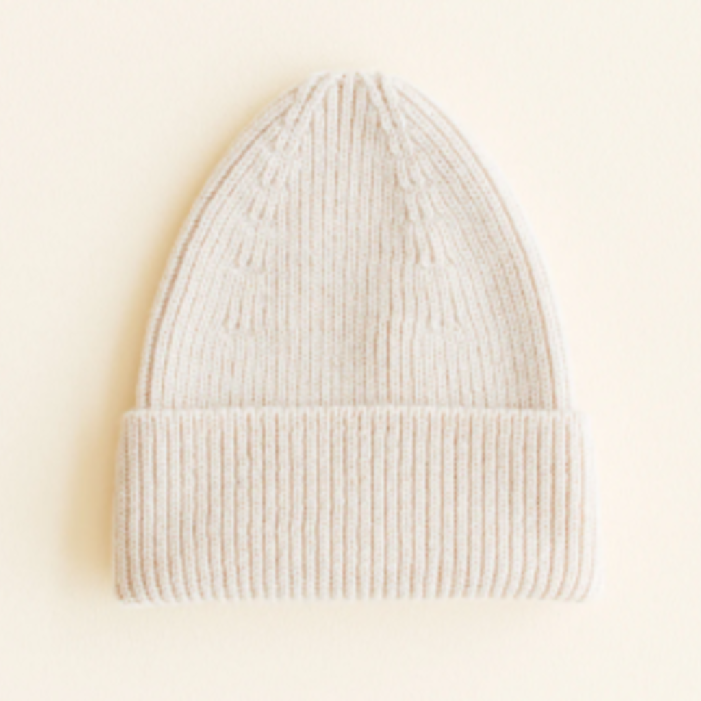 Hvid Beanie Fonzie Cream
