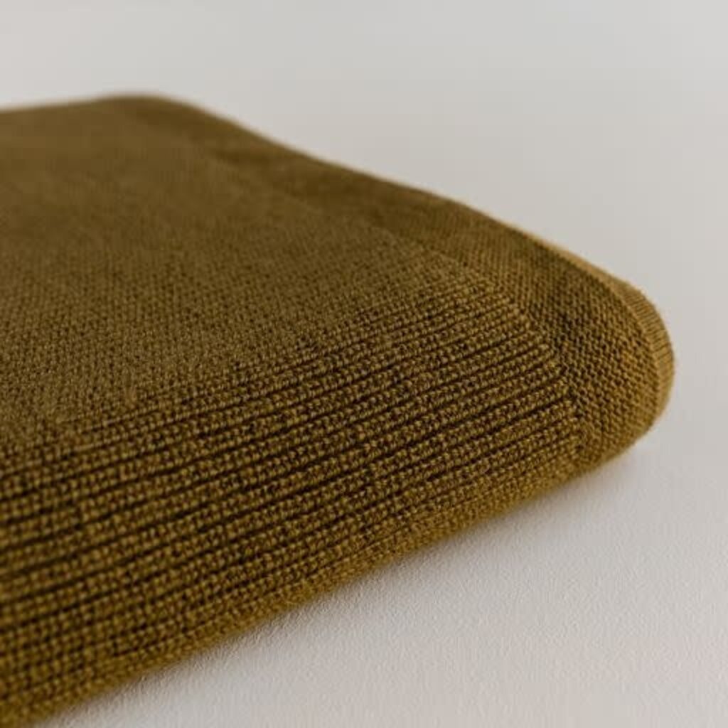 Hvid Deken Felix Mustard