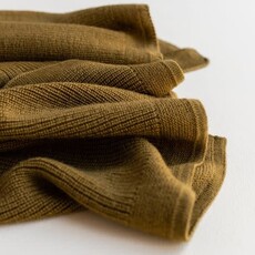 Hvid Deken Felix Mustard