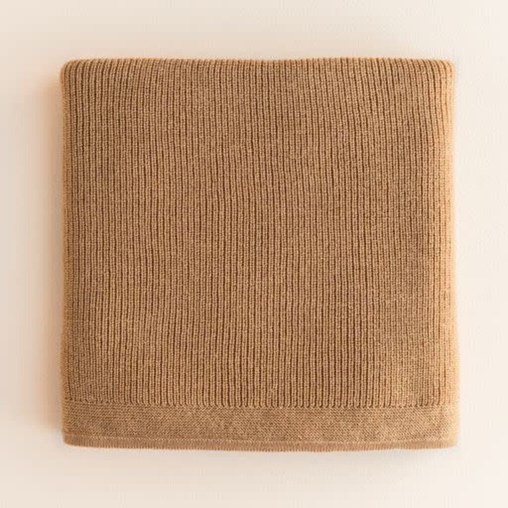 Hvid Deken Felix Ochre