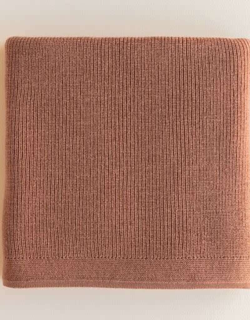 Hvid Deken Felix Terracotta