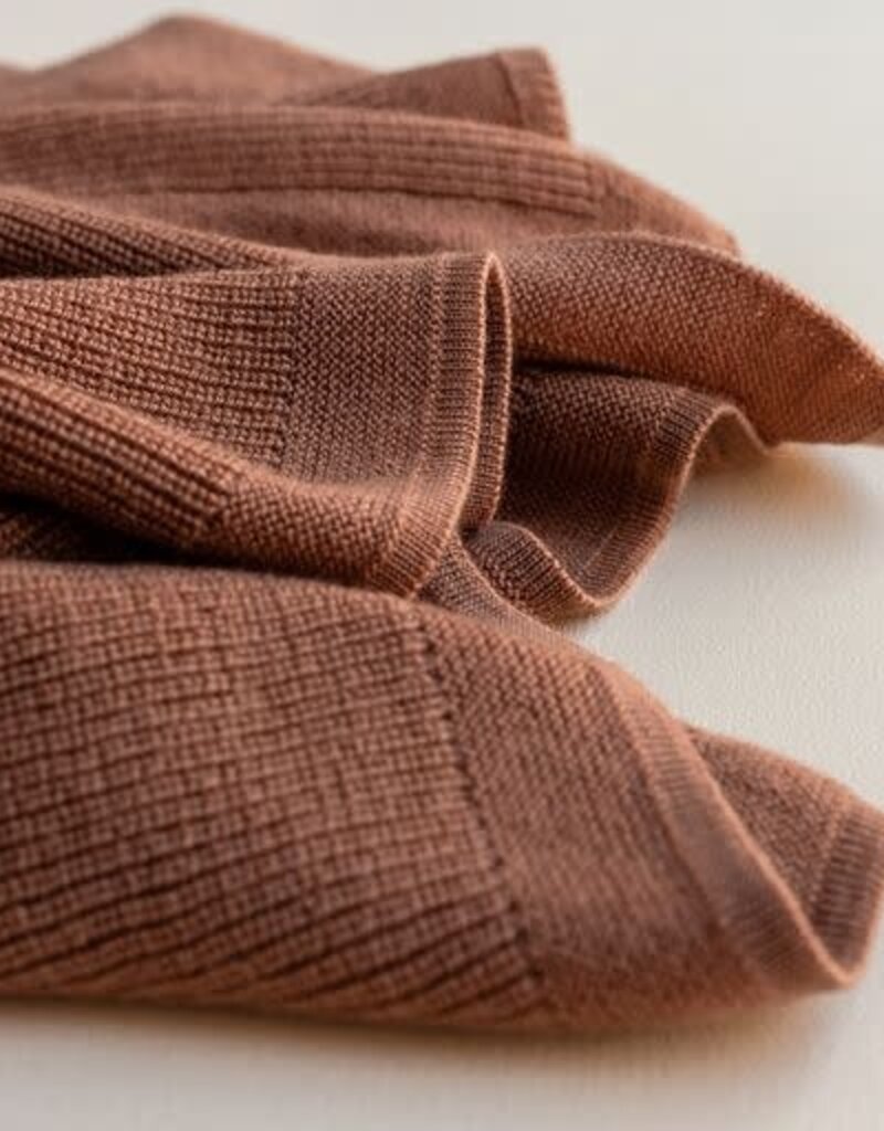 Hvid Deken Felix Terracotta