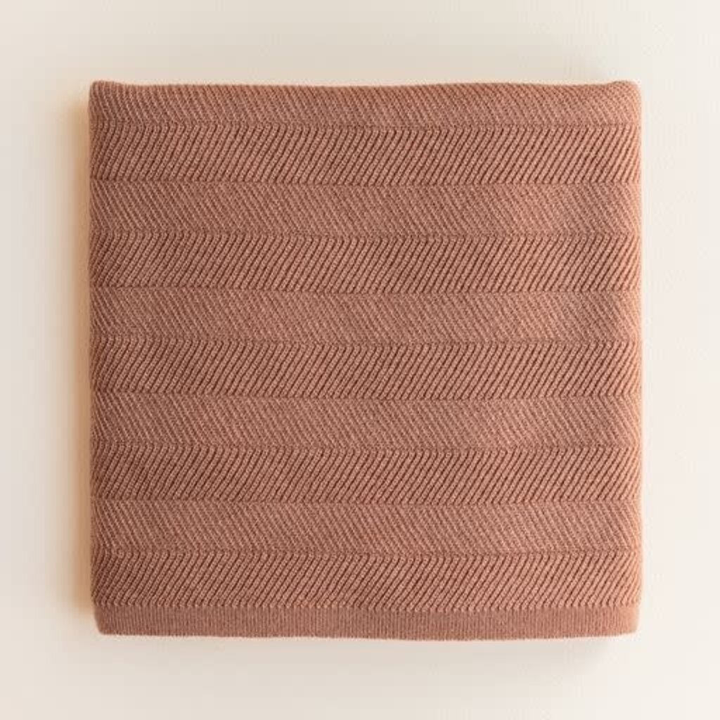 Hvid Deken Freddie Terracotta