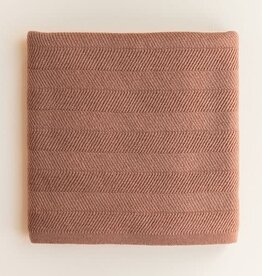 Hvid Deken Freddie Terracotta