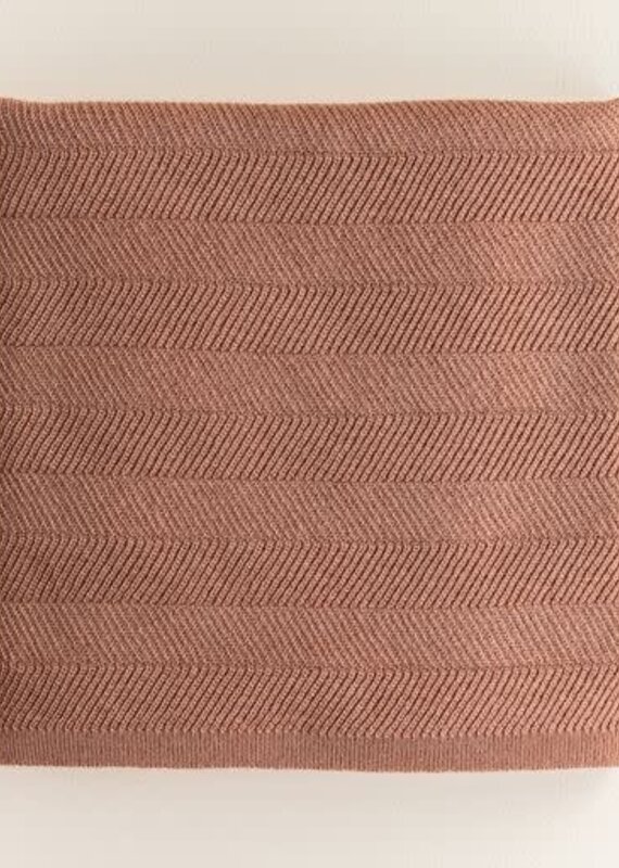 Hvid Deken Freddie Terracotta