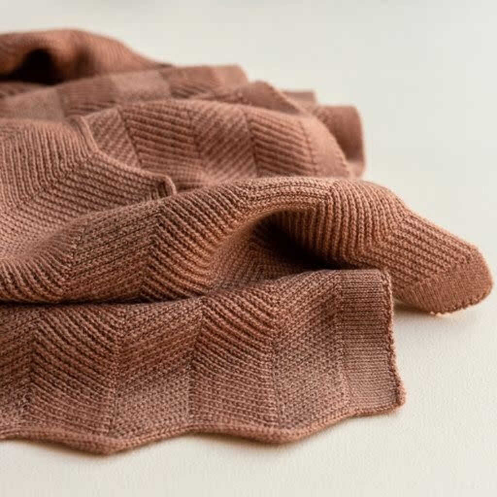 Hvid Deken Freddie Terracotta