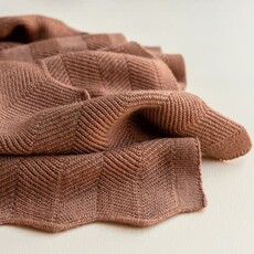 Hvid Deken Freddie Terracotta