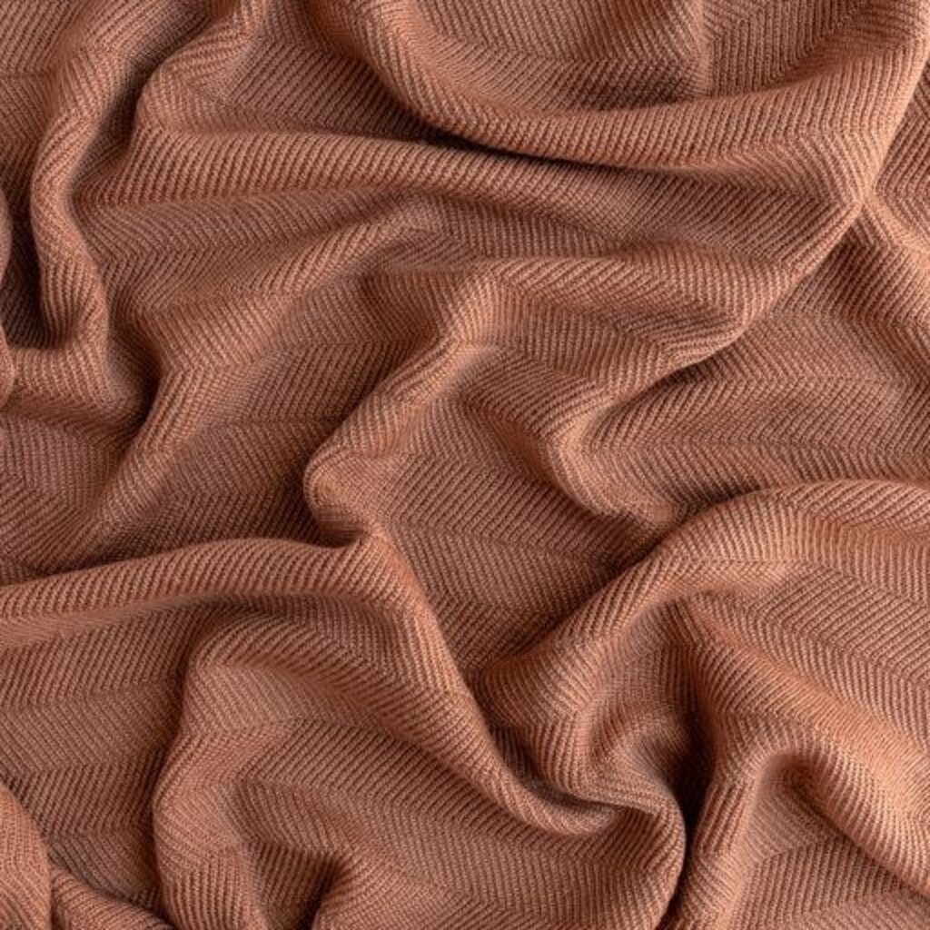 Hvid Deken Freddie Terracotta