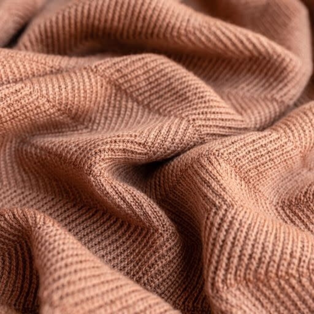 Hvid Deken Freddie Terracotta