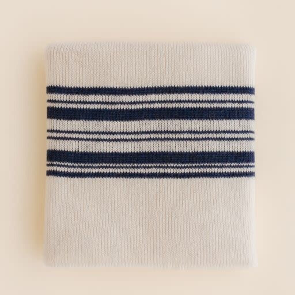 Hvid Deken Gilbert Off-White/Blue