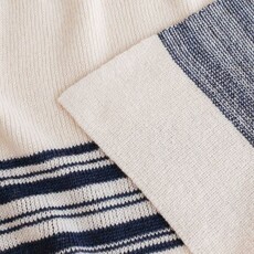 Hvid Deken Gilbert Off-White/Blue