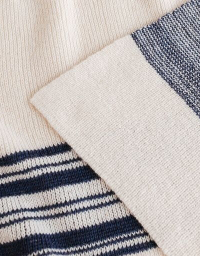 Hvid Deken Gilbert Off-White/Blue