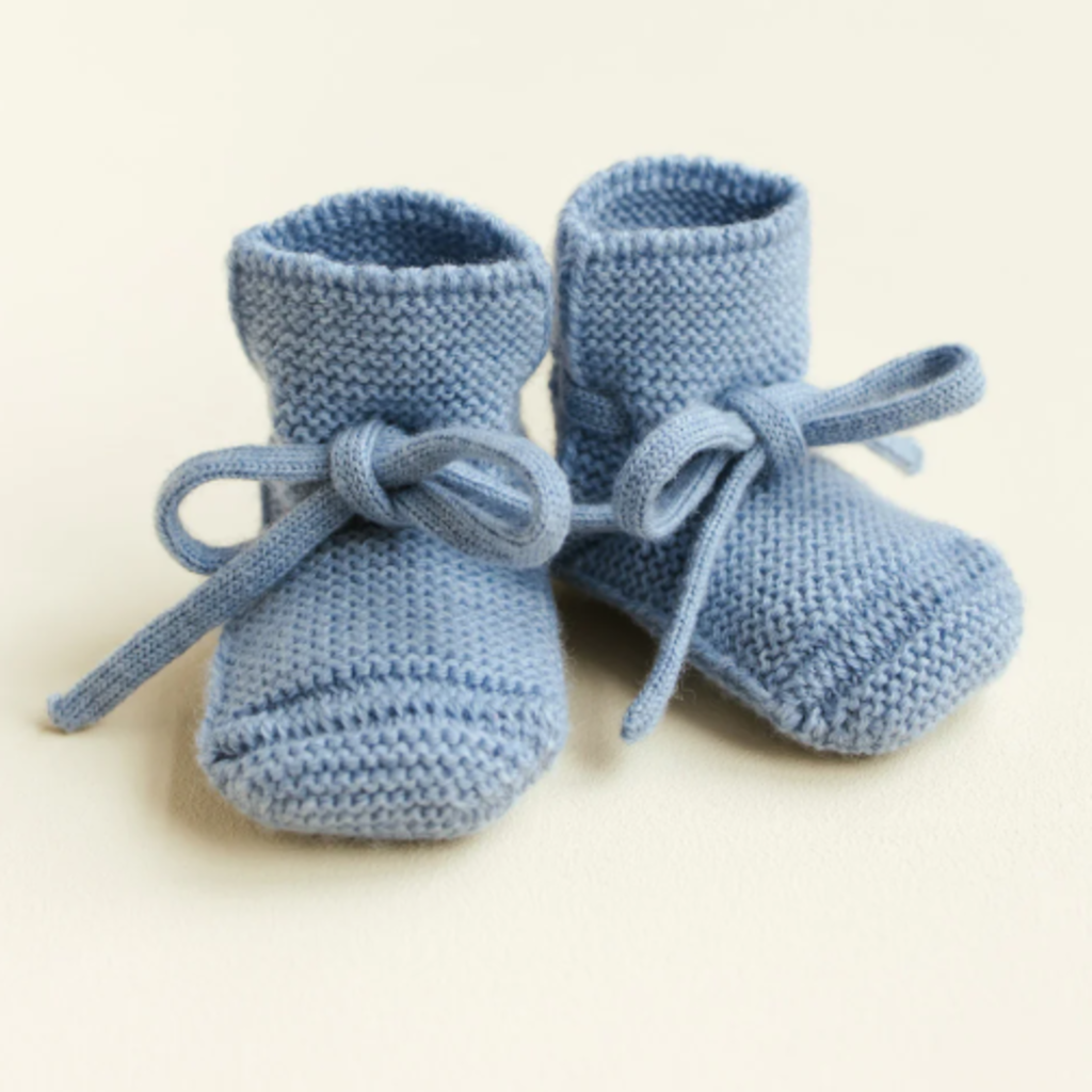 Hvid booties light blue