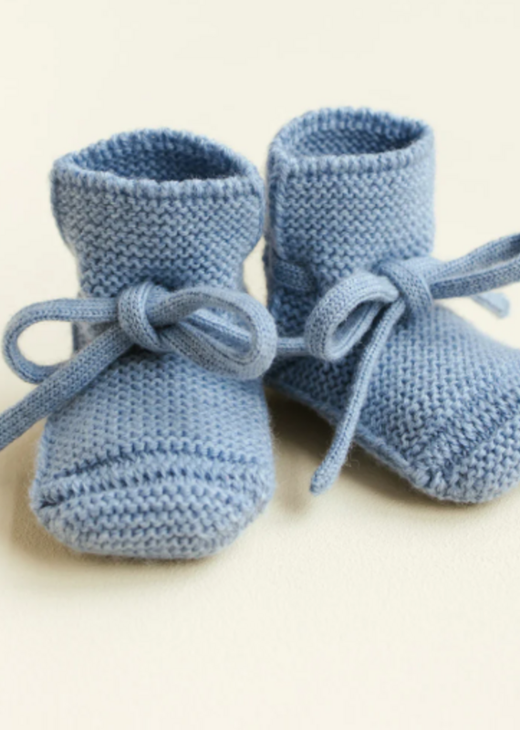 Hvid booties light blue