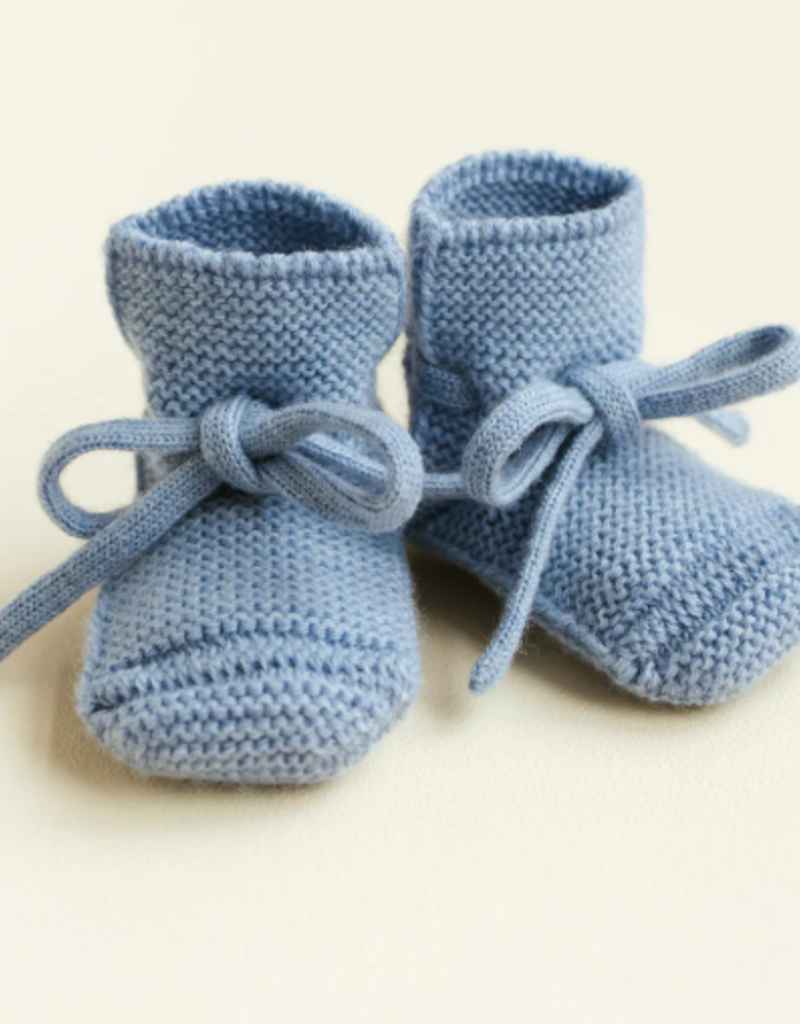 Hvid booties light blue